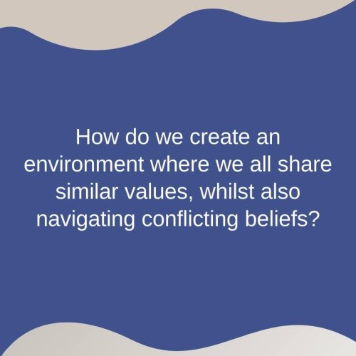 How do you navigate different beliefs in the workplace?